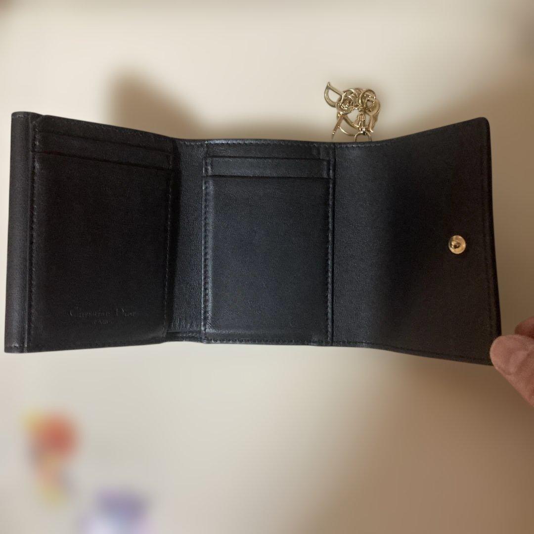 クリスチャンディオール 財布　黒 カナージュ