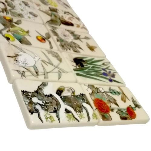 ☆大特価☆【新品】箸置き　琳派　花鳥十二月　安徳　京焼　清水焼　酒井抱一　日本画