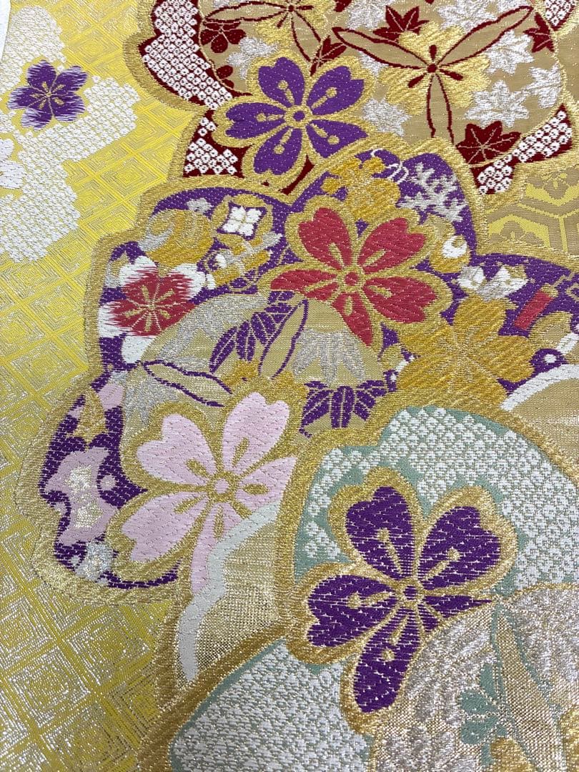 振袖フルセット　1127 黄色　正絹　振袖　格安！