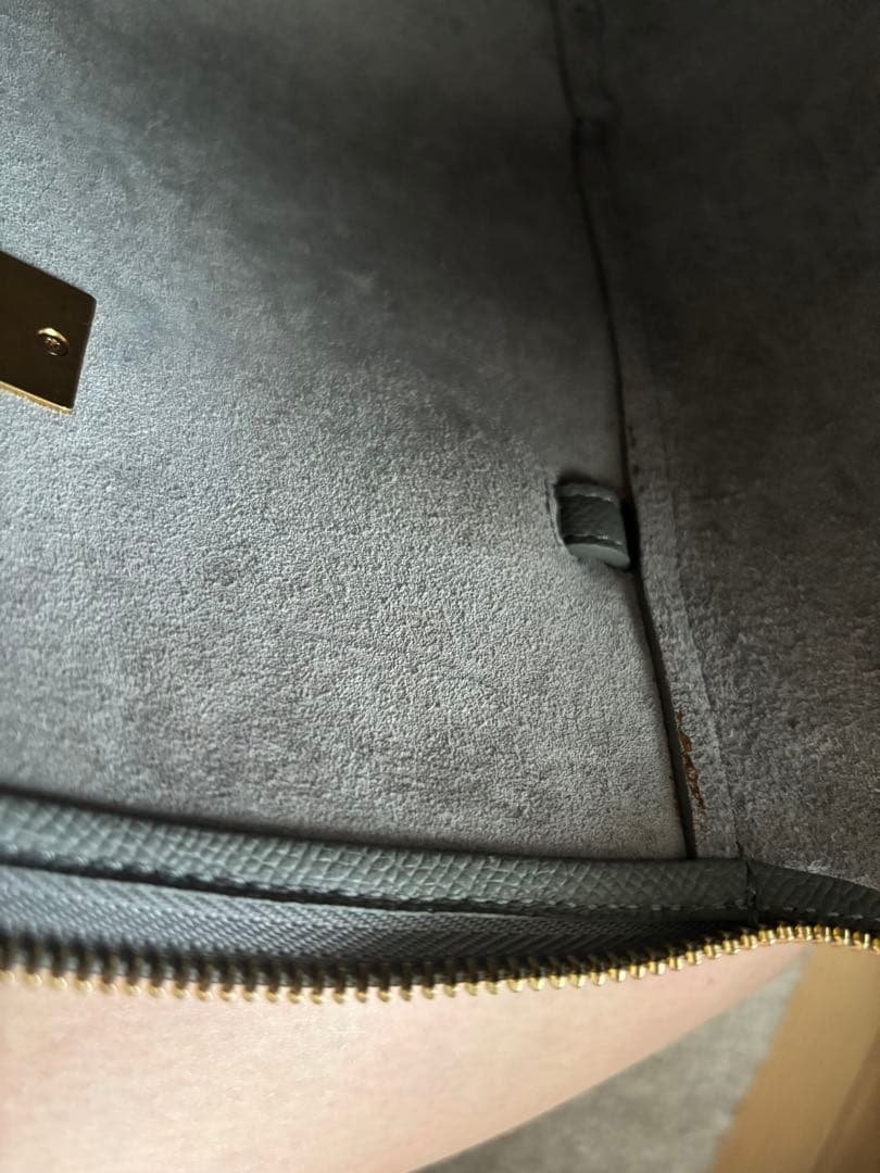 【極美品】【値下げ】CELINE ベルトバッグ　グレー/水色保存袋付き