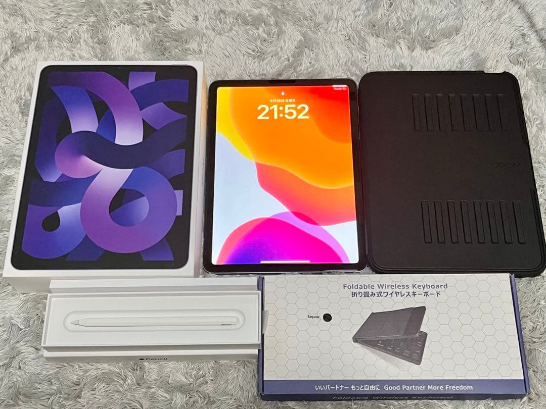 【美品】Apple iPad Air第5世代64GB (パープル) /おまけ付き