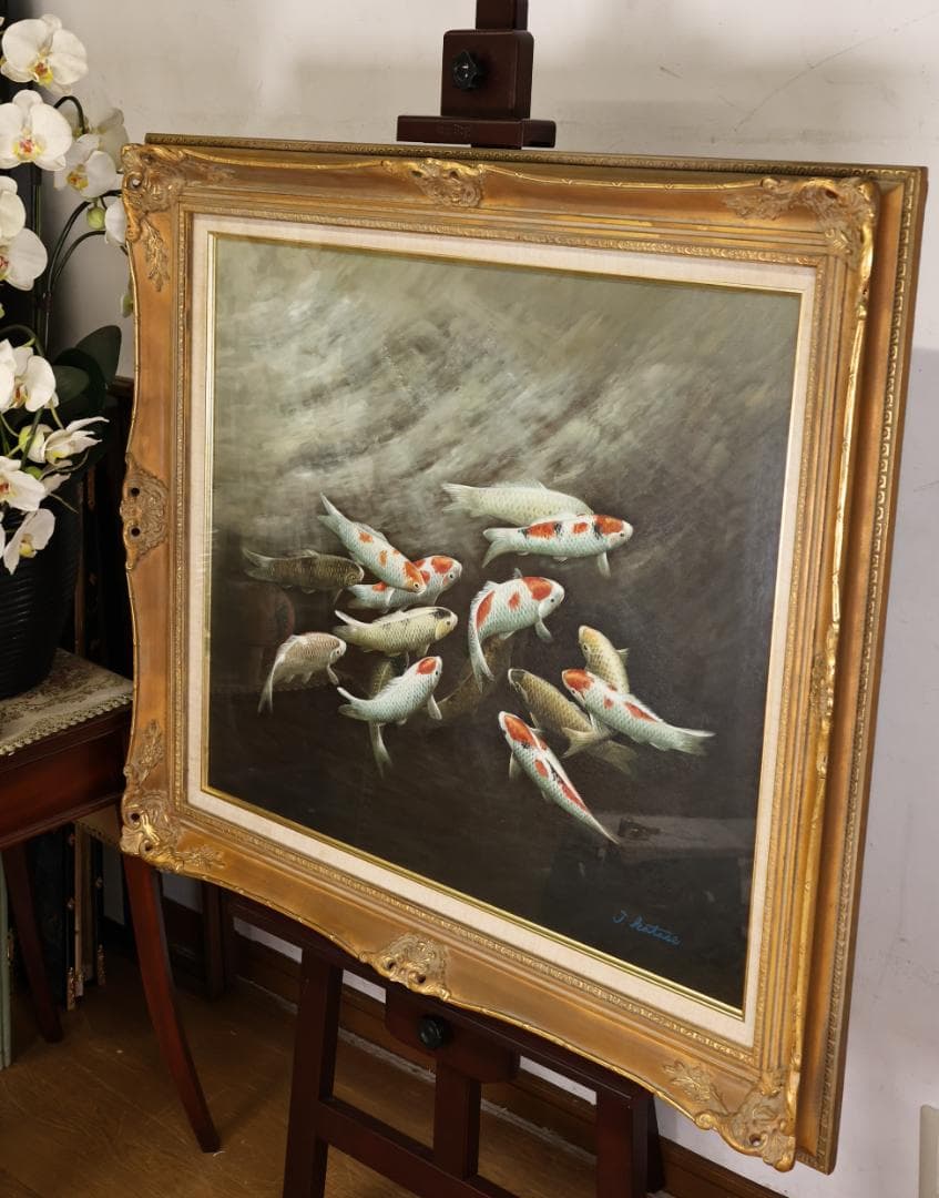 LEMONeD　片瀬剛志　「 曙光群鯉 」 油彩　F20号　BK32