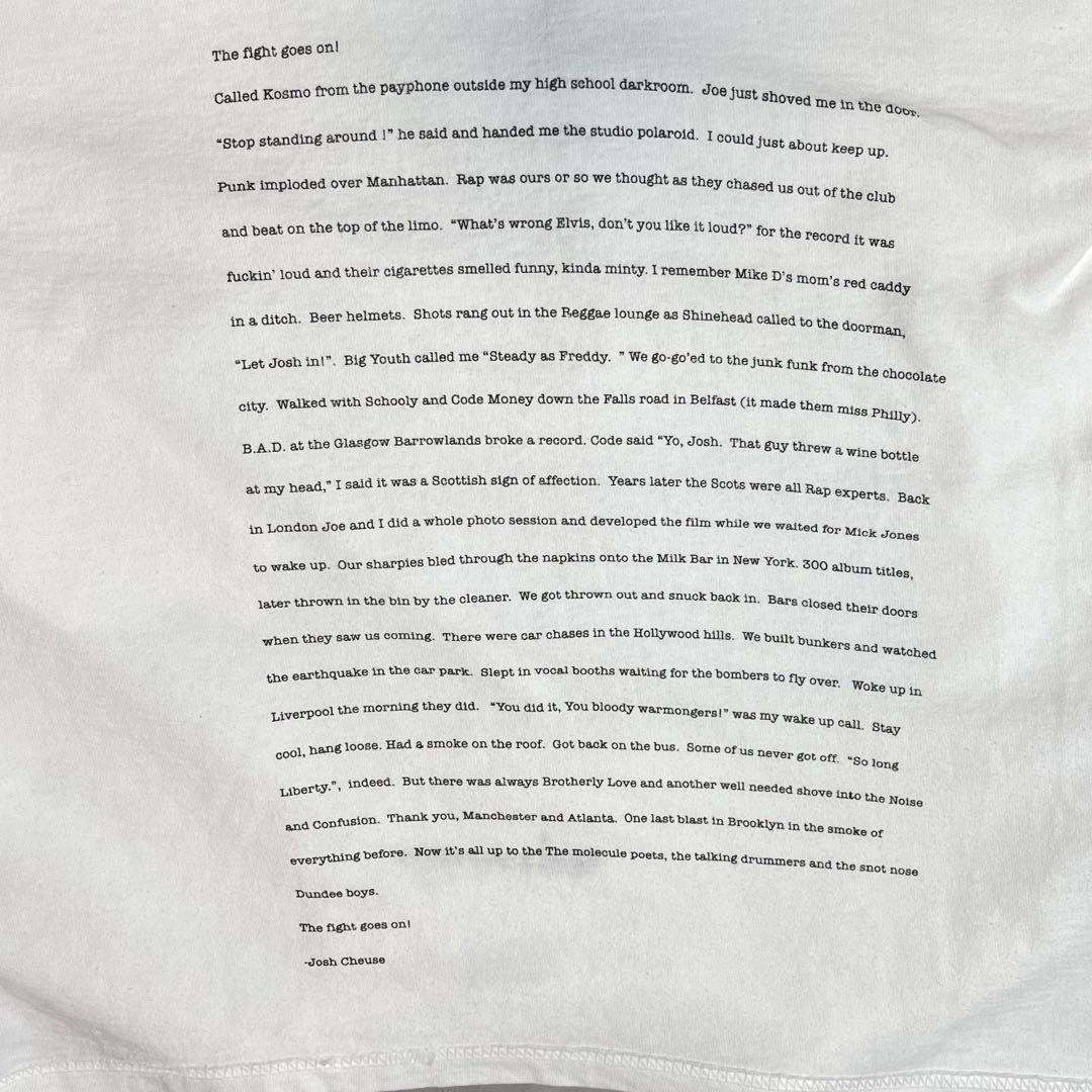 STUSSY × Josh Cheuse フォトT OASIS ホワイト　XL