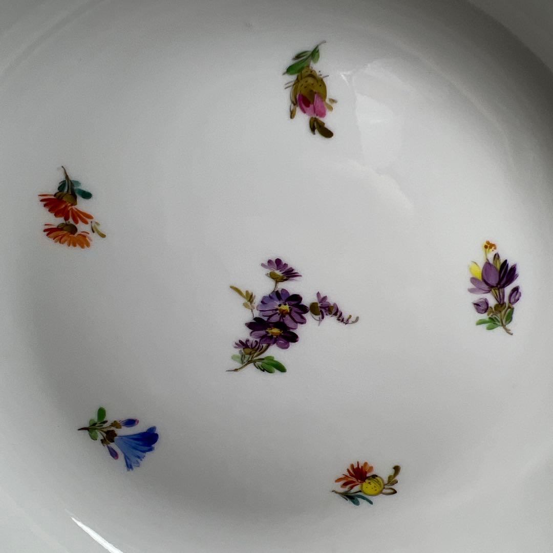 マイセンスキャタードフラワープレートB直径23.5㎝タニチ東な7-1221☆1F