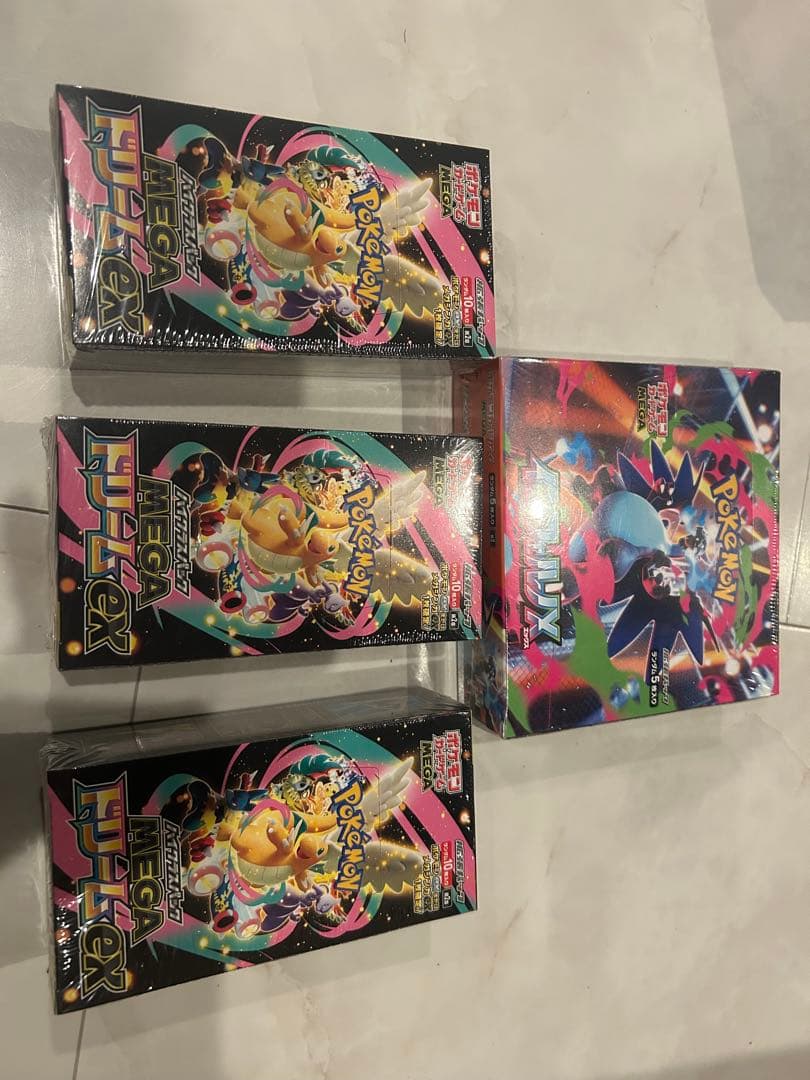 ポケモンカード　シュリンク付き　4箱セット　MEGAドリームex、インフェルノX