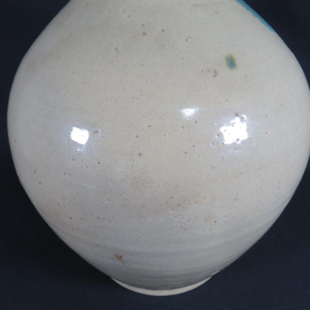 壺 笠間 民藝 大壺 木栓 時代物 窯傷 高さ39センチ