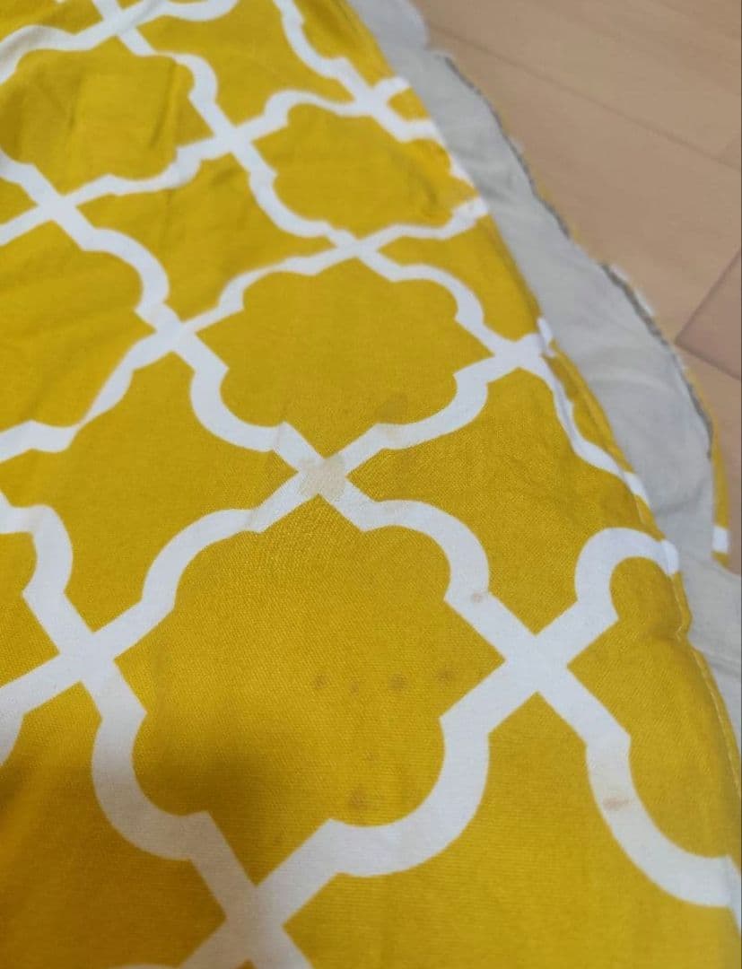 モロッカン柄*245cm*こたつ布団*イエロー*丸型