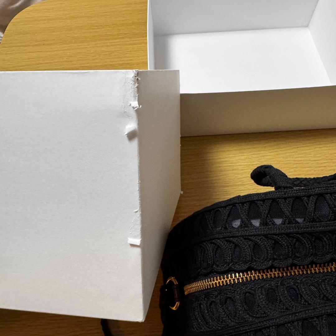 マメクロゴウチ mame kurogouchi コード刺繍バッグ 黒　black