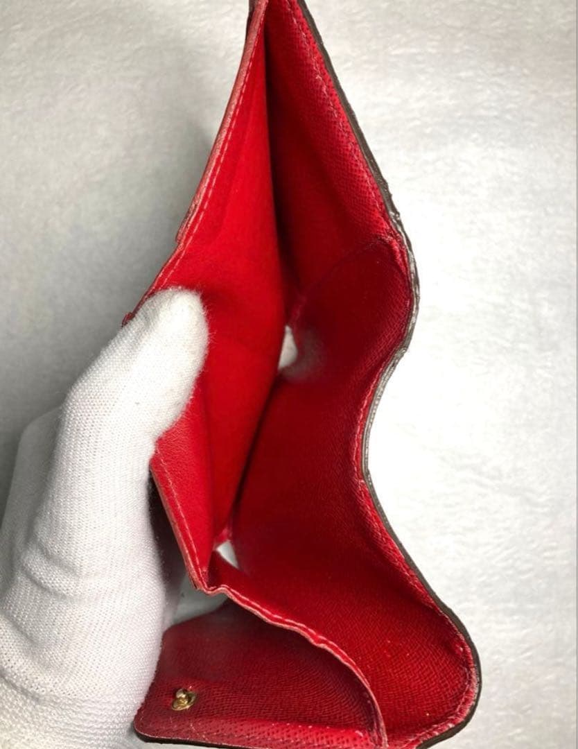 ルイヴィトン ダミエエベヌ ポルトフォイユ　ヴィクトリーヌ 三つ折り財布