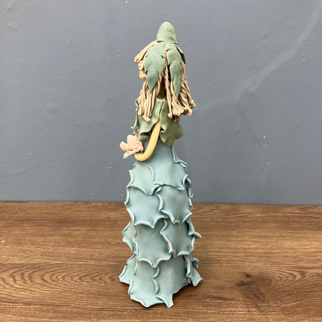 E-壁 昭和レトロ クレイアート 妖精のフィギュア 置物 ハンドメイド