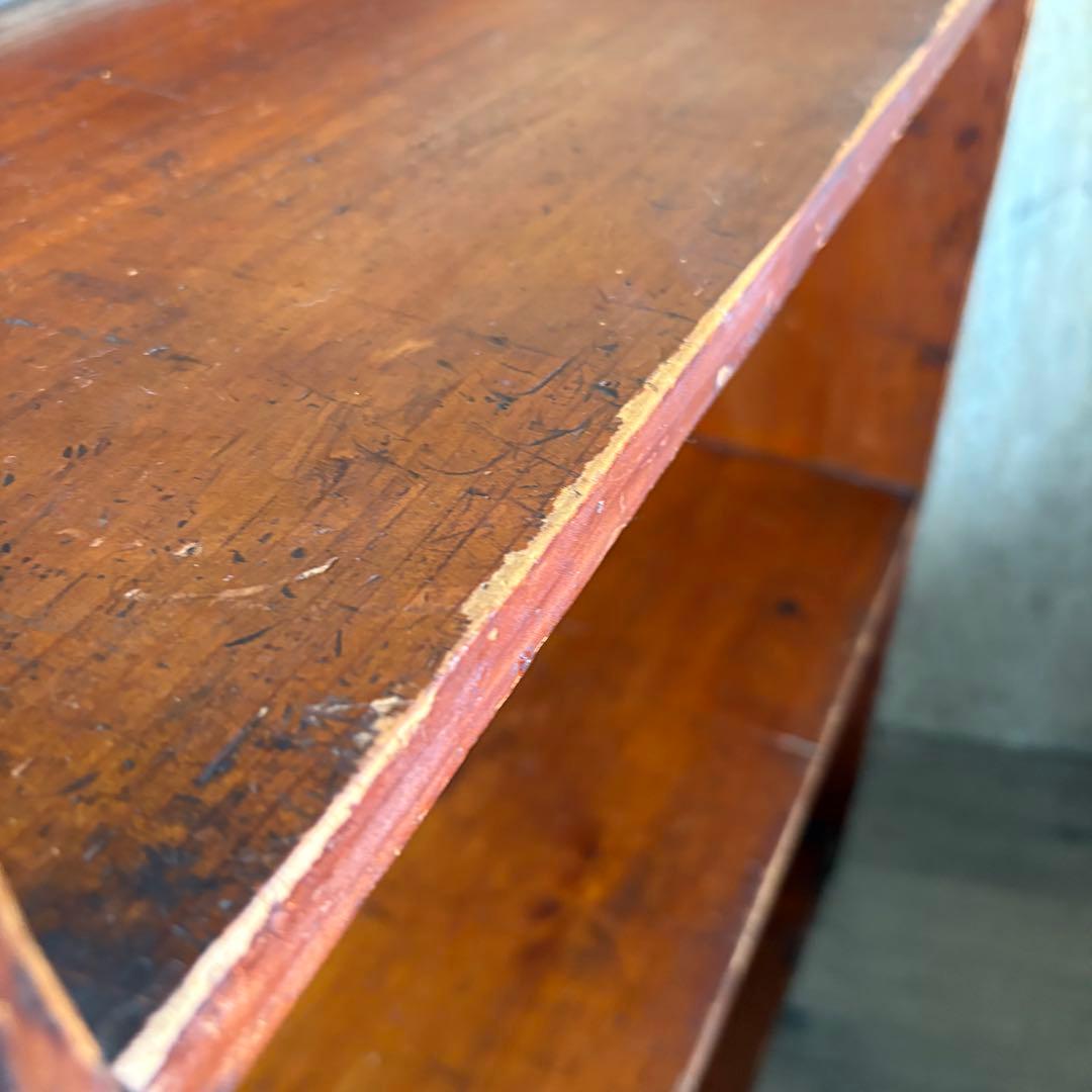 楔の本棚　3段　書棚　無垢材　オープンシェルフ　ラック　ヴィンテージ