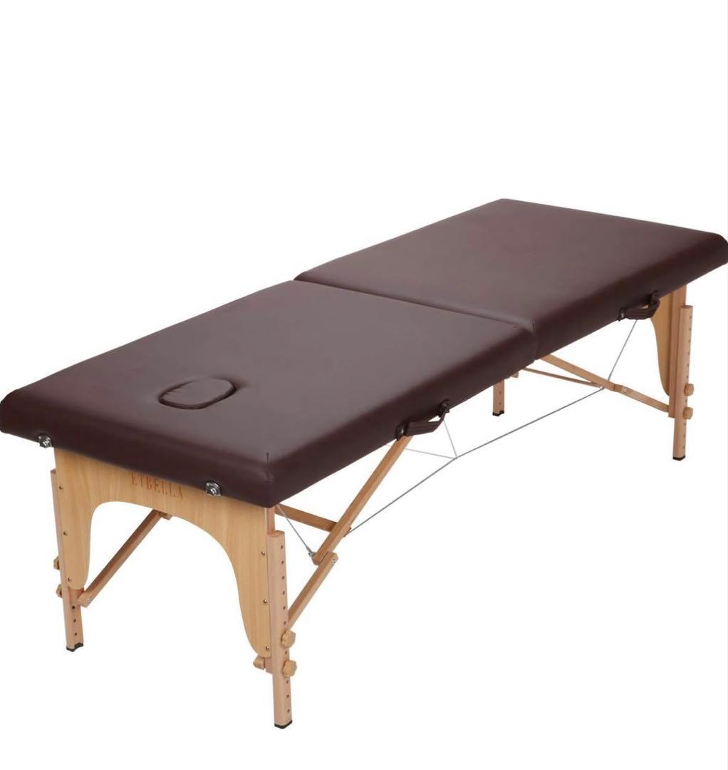 折りたたみベッド ブラウン 185cm x 70cm マッサージベット　ベット