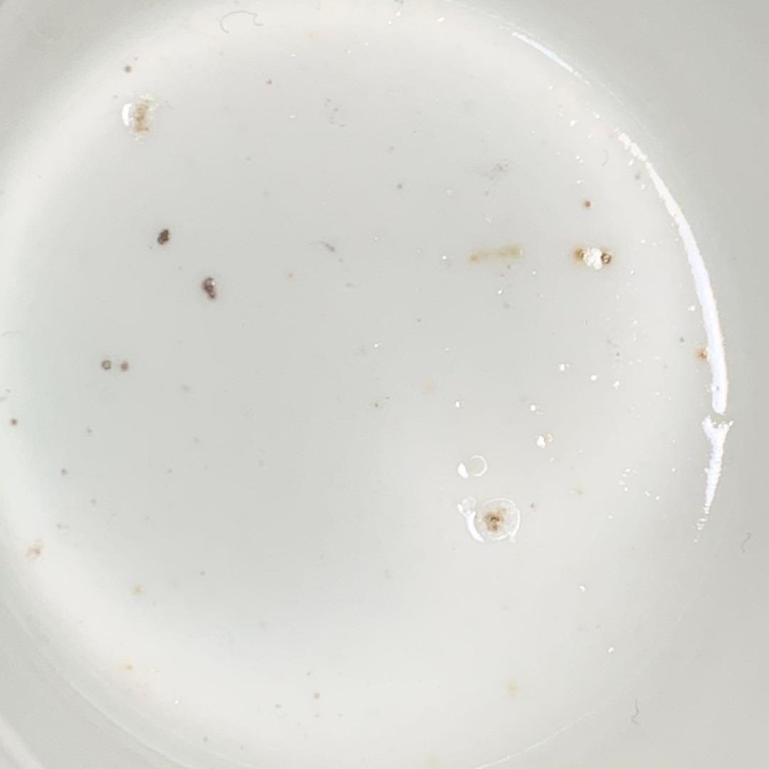 K636☆古伊万里 色絵 毬（いが）に栗図 蕎麦猪口 江戸中期