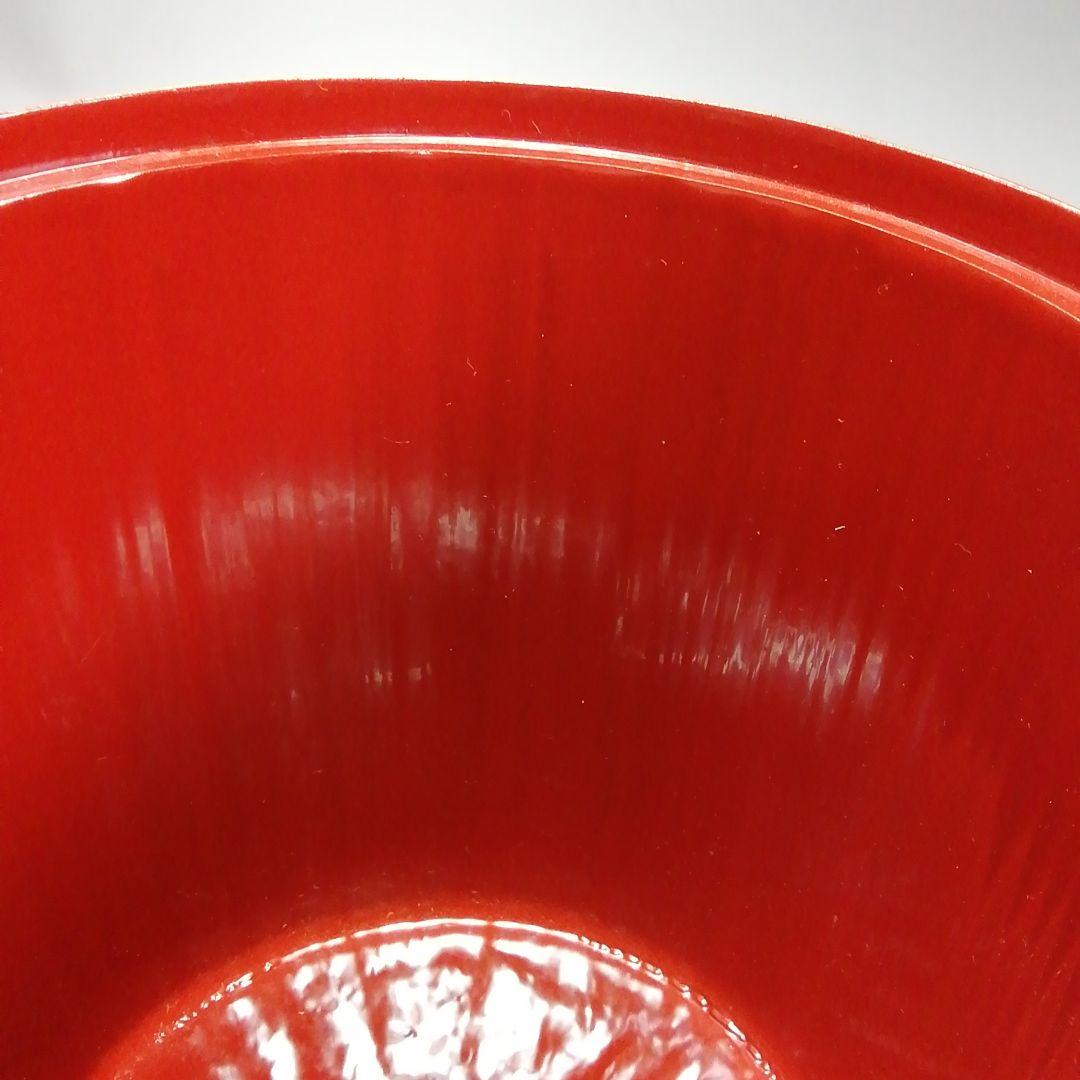 Ｓ４１０　水指　『太鼓胴　朱竹水指』『塗師　助田宗明作』　共箱　茶道具