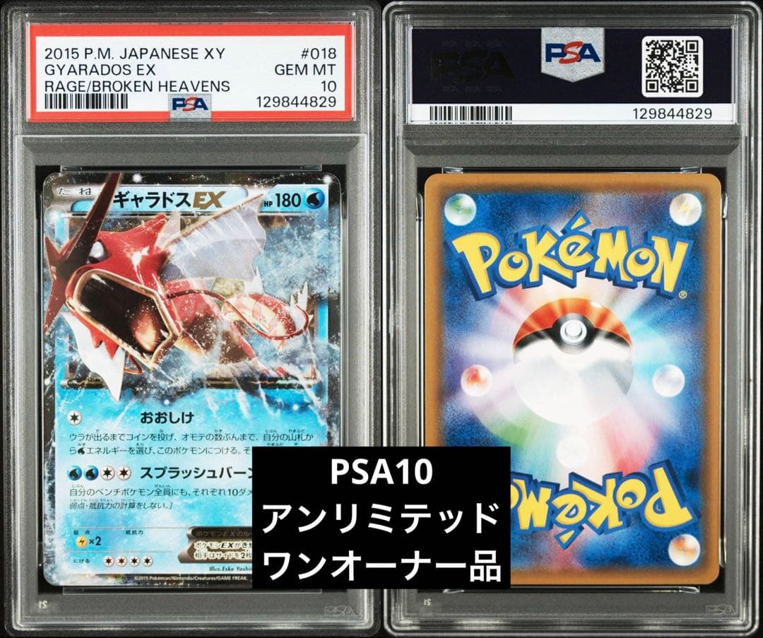 【PSA10】【アンリミ】ギャラドスEX RR 018/080 破天の怒り
