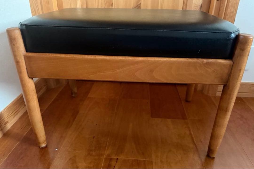 【デンマーク製】1960s 北欧 ビンテージ オットマン スツール ビーチ材