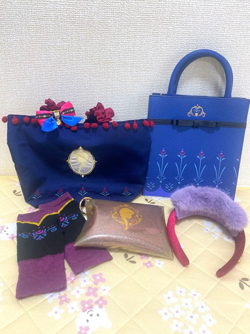 【まとめ売り】雪山アナ バッグ 手袋 エコバッグ カチューシャ ヘアゴム