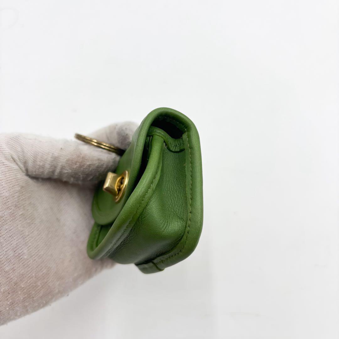 激レア✨ コーチ　ケース キーホルダー ターンロック オールド　グリーン