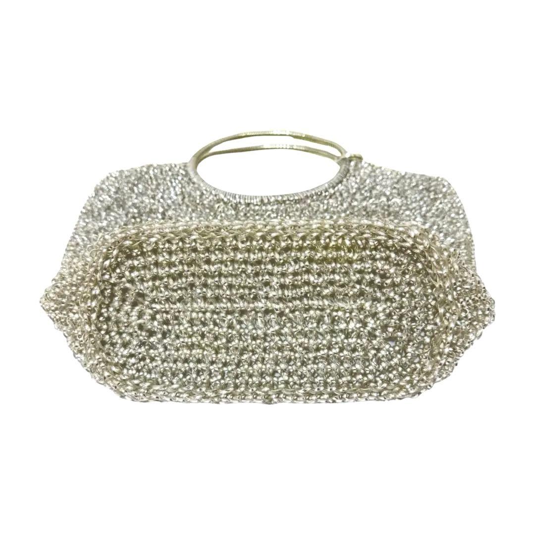 【美品】アンテプリマ ワイヤーバッグ シルバー ラウンド型