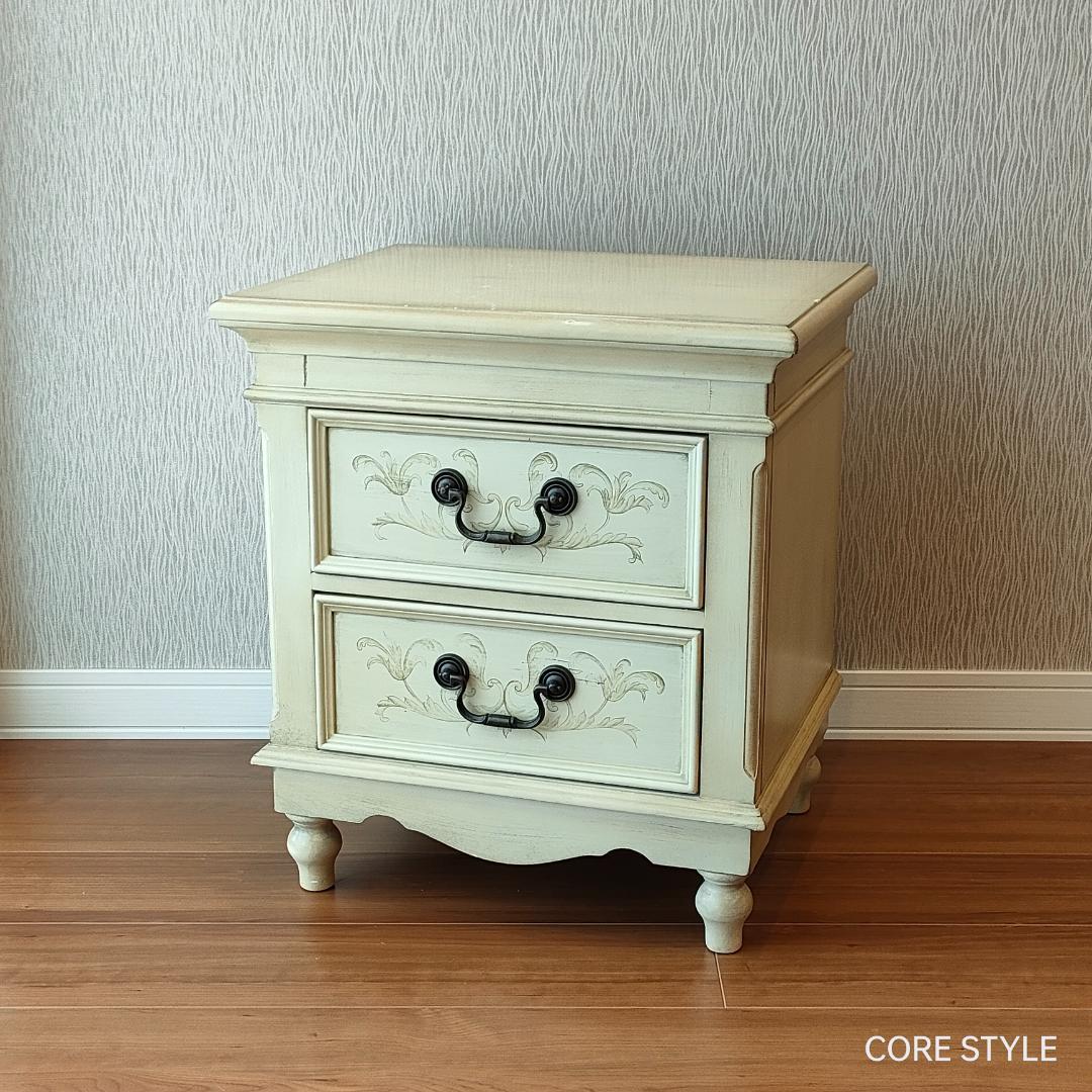 アンティーク　ビンテージナイトテーブル ロココ調　A33