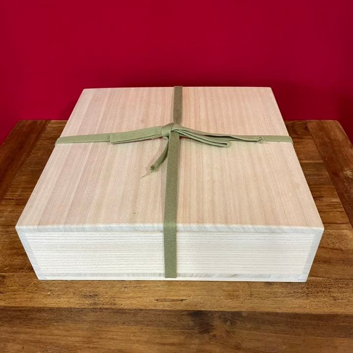 てつ濱田庄司(浜田庄司) 黒釉流描皿 濱田友緒識箱 益子焼人間国宝