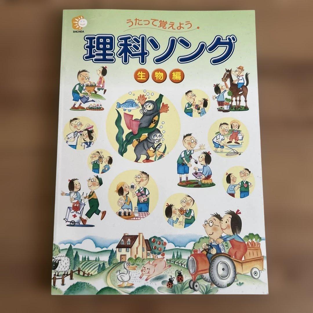 七田式/しちだ式　理科ソング・社会科ソング4冊セット CD付き