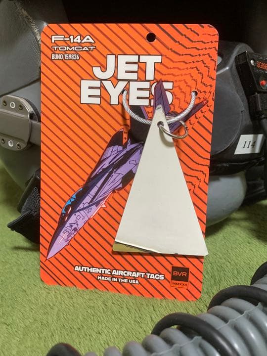 米海軍 戦闘機 F-14 トムキャット VF-114 タグ キーホルダー