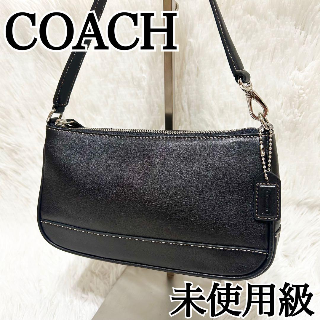 未使用級✨COACH ワンショルダーバッグ アクセサリーポーチ レザー y2k