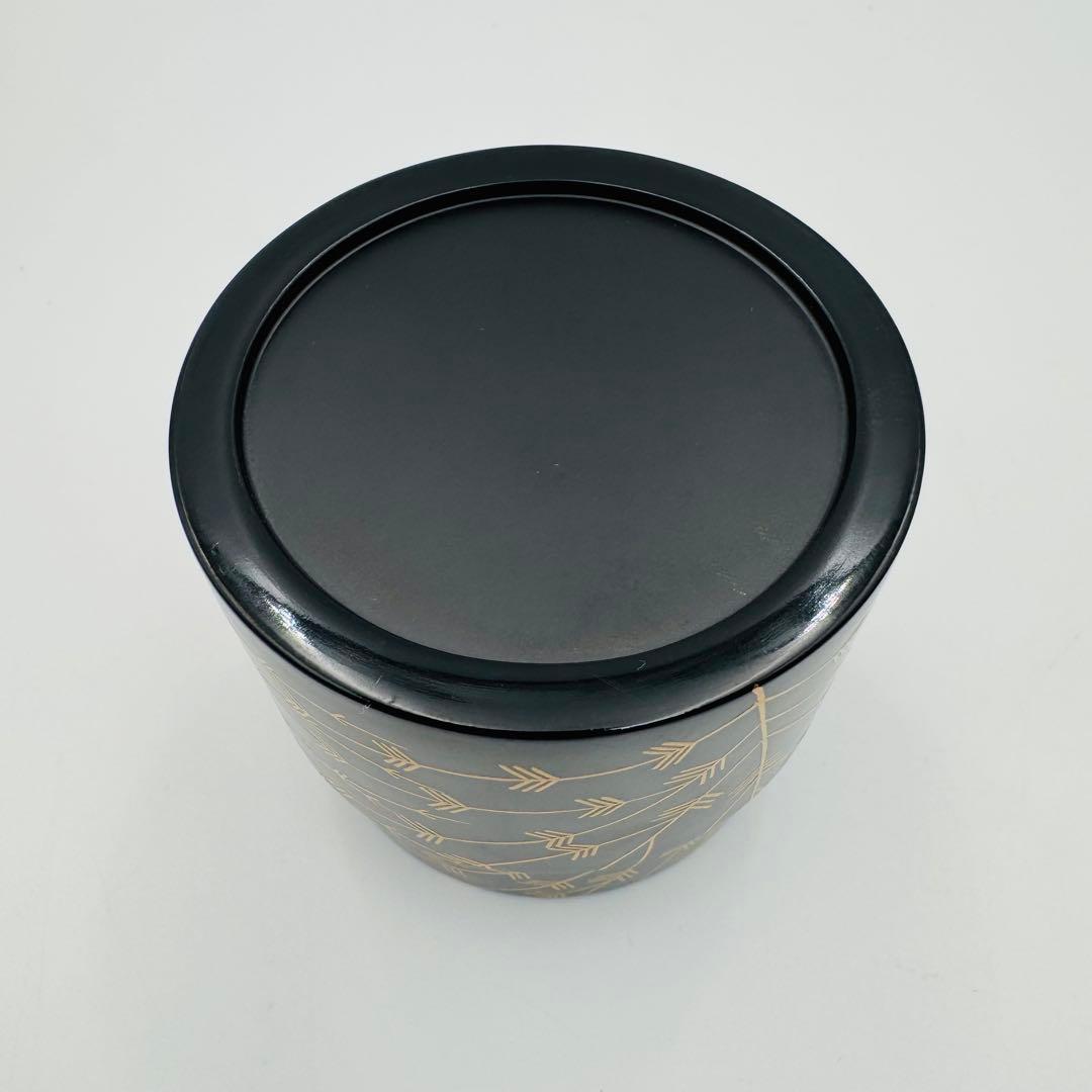 【一成　作　目張柳蒔絵　中次　棗　茶道具】骨董　アンティーク　インテリア