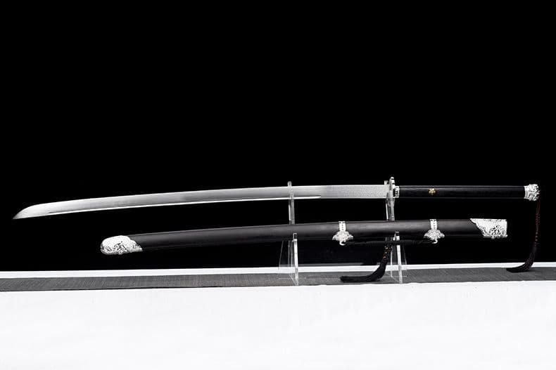 【玄墨苗刀】 繍春刀 牛尾刀 苗刀 手鍛造打 鋼刀 冷兵器 古兵器 両手刀