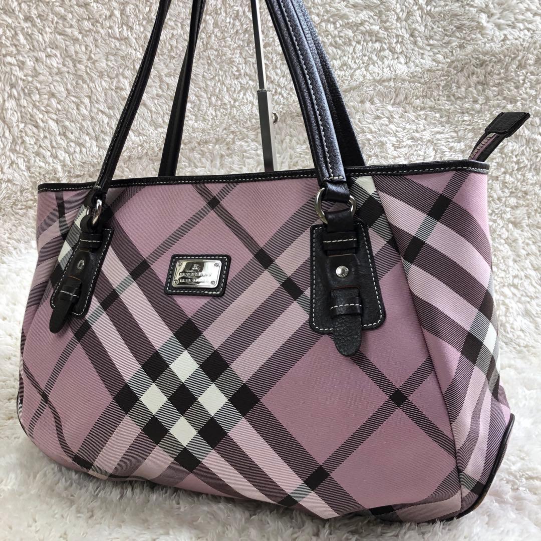 BURBERRY ピンクノバチェック ハンドバッグ