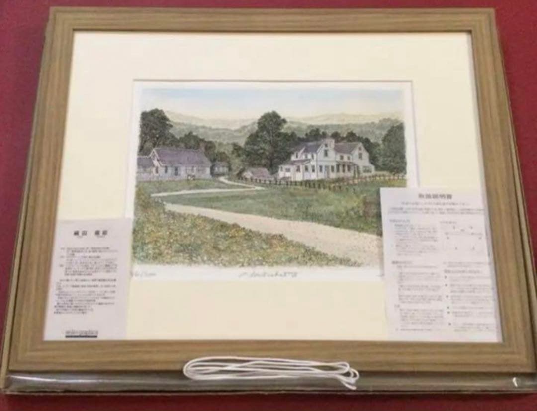 絵画・額縁・版画・織田 義郎・新品未使用・ナントゲットⅦ・エッチング・美術品