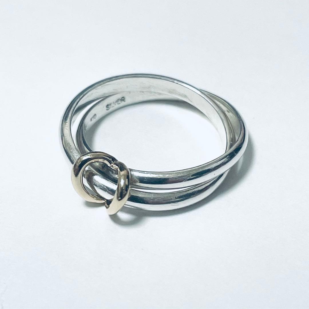 ami 4℃ シルバー&K10 二連リング