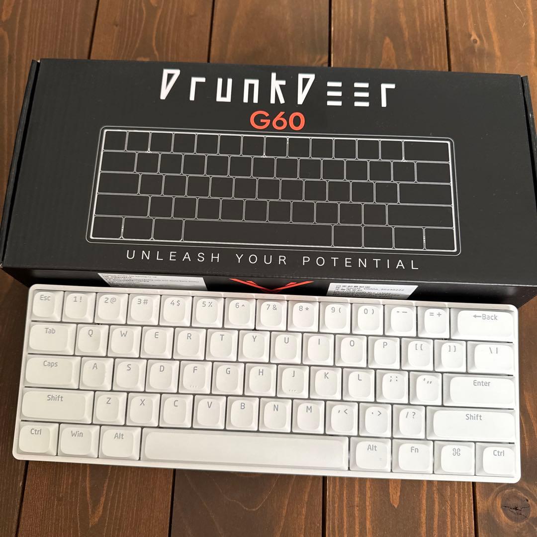 DrunkDeer G60 ラピッドトリガー ゲーミングキーボード ホワイト