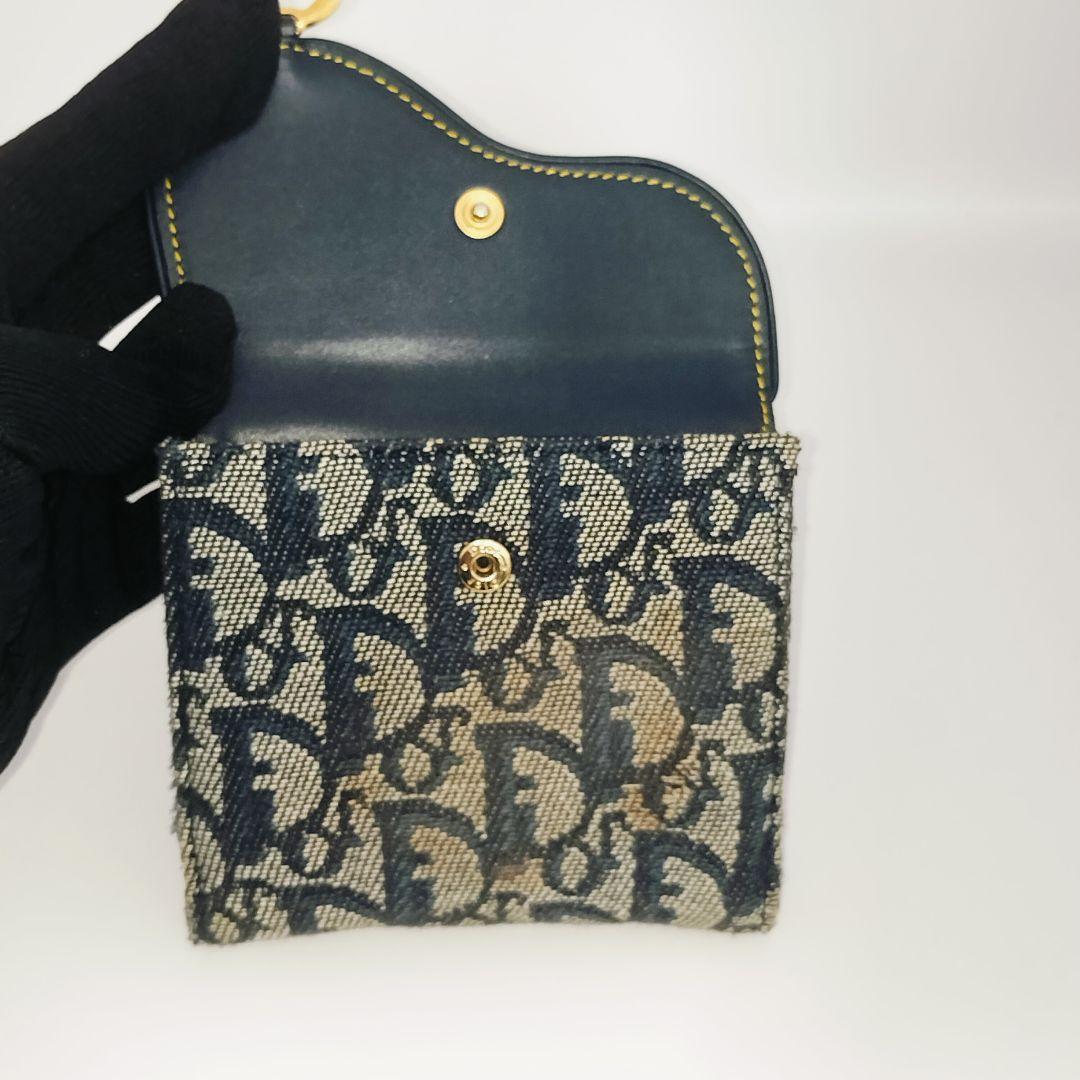 Dior トロッター サドルウォレット コンパクト キャンバス ダブルホック