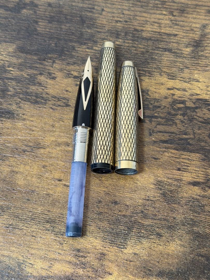 筆記確認&洗浄済　14金張　シェーファー インペリアル 万年筆 14金ゴールド