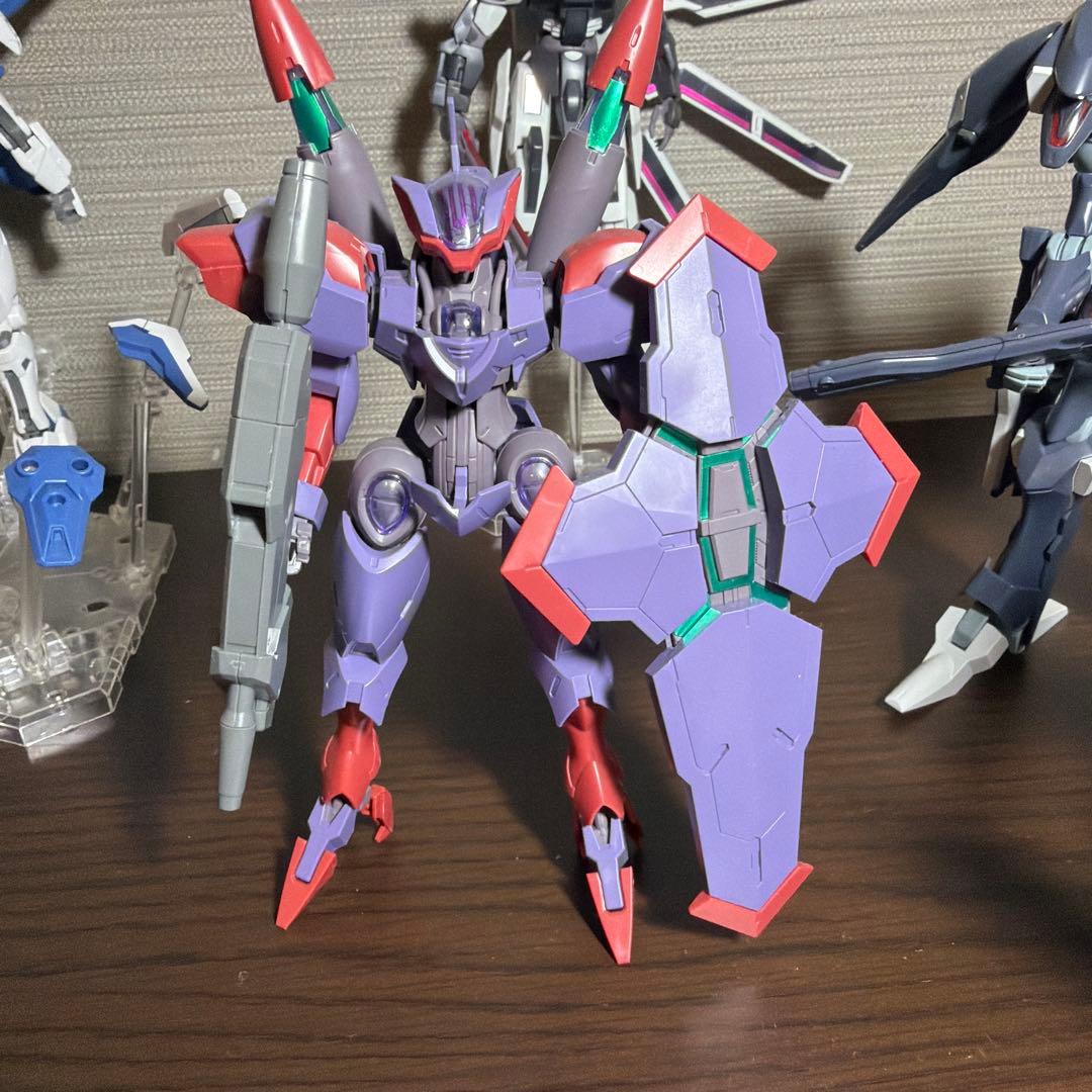 水星の魔女　HGガンプラ9体セット（MS拡張パーツセット、アクションベース付き）