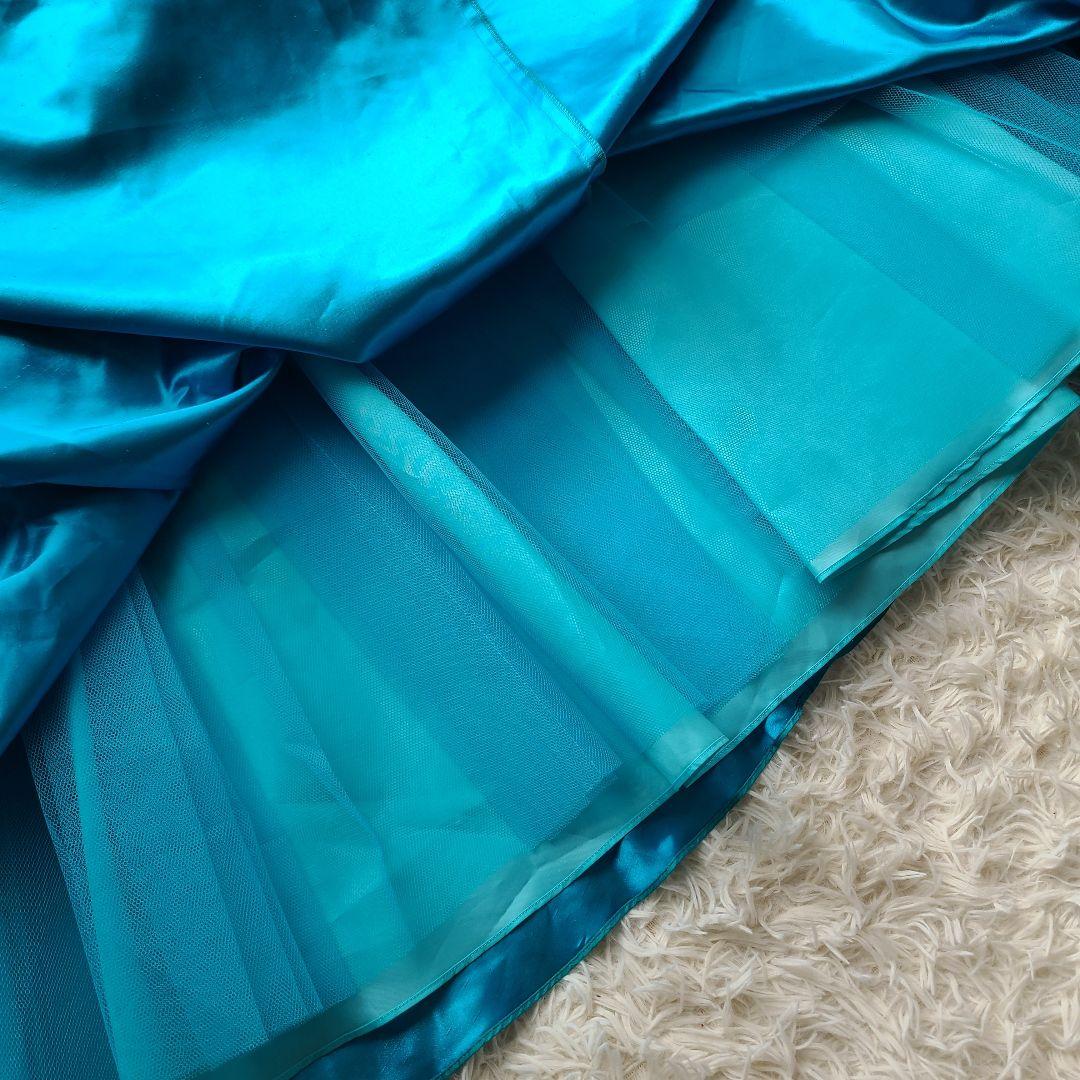 ✨️美品・希少✨️AIMER ドレス ロング チュール レース エメラルド M