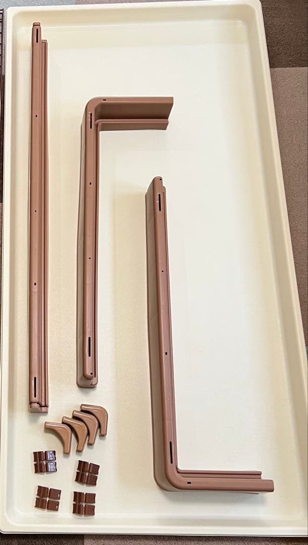 ペット用お掃除簡単サークル 150-80 ブラウン