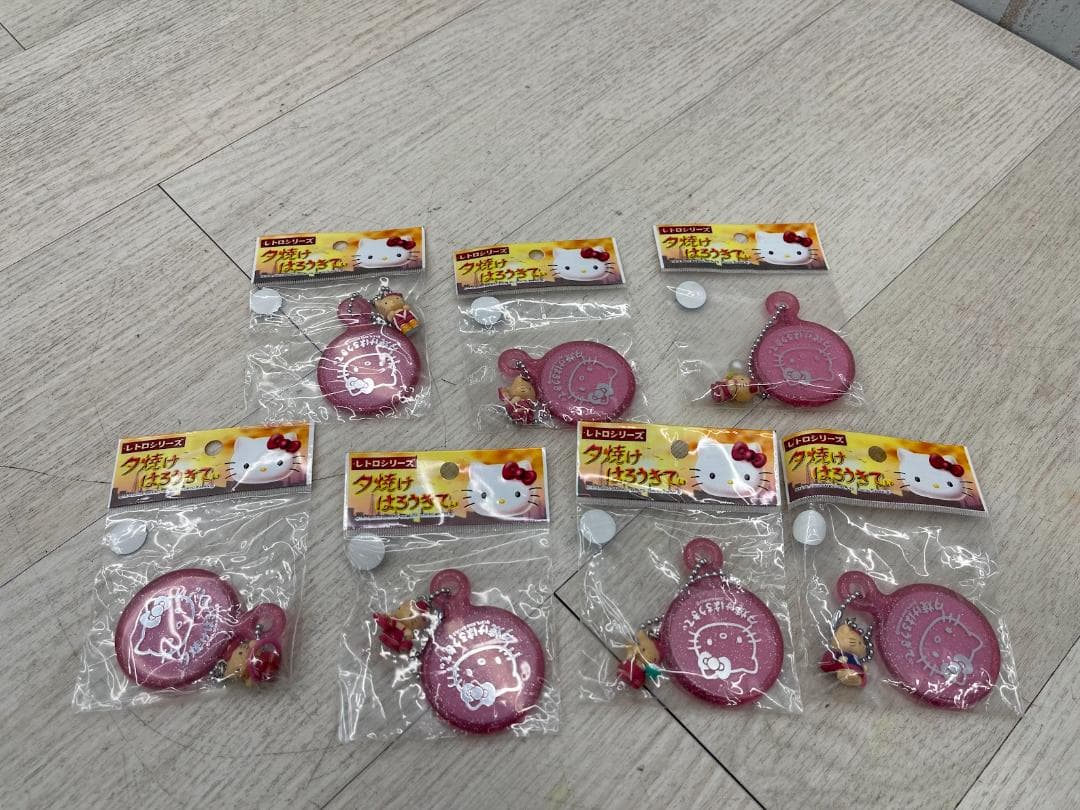 希少 当時物 ハローキティ 夕焼け マスコット付きハンドミラー 7種 03年