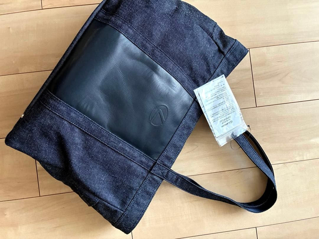 新品☆Lexus トートバッグ デニムブルー&ブラック☆牛革☆レクサスオーナー