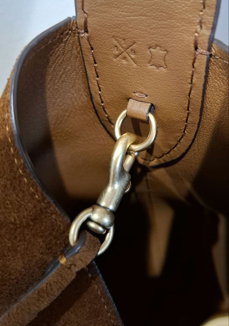 ち*ー様 【美品】COACH ブリーカー バケット バッグ ブラウン 本革 スエ