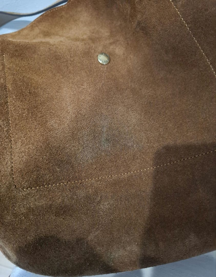 ち*ー様 【美品】COACH ブリーカー バケット バッグ ブラウン 本革 スエ