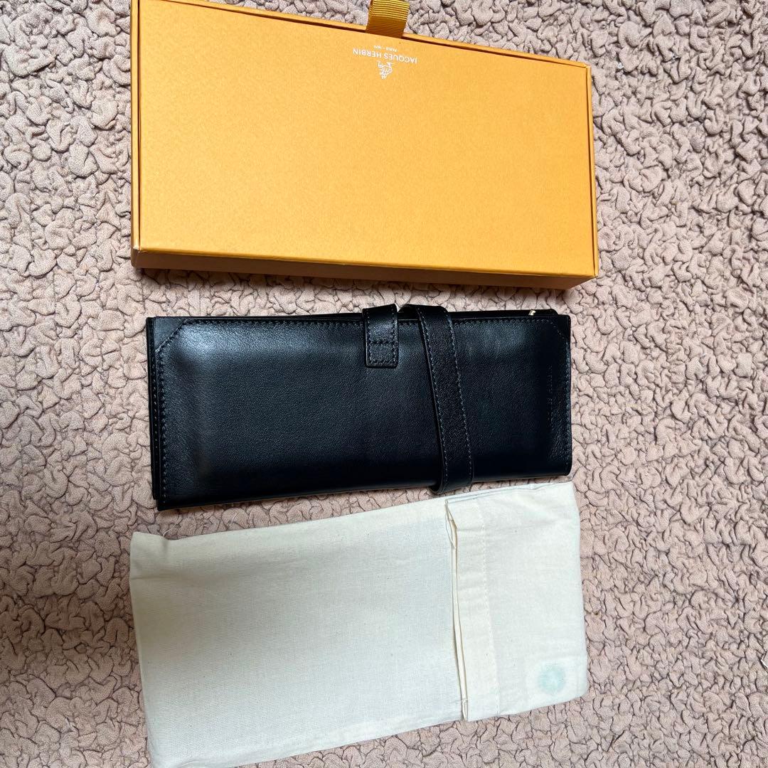 JACQUES HERBIN 黒 レザー 筆箱　ロールペンケース