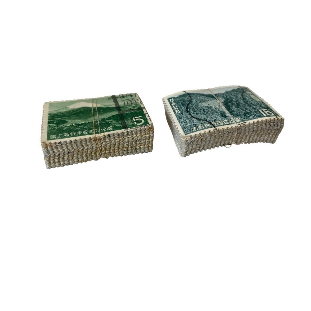 使用済み切手　国立公園記念切手　8種各約100枚づつ　dd060