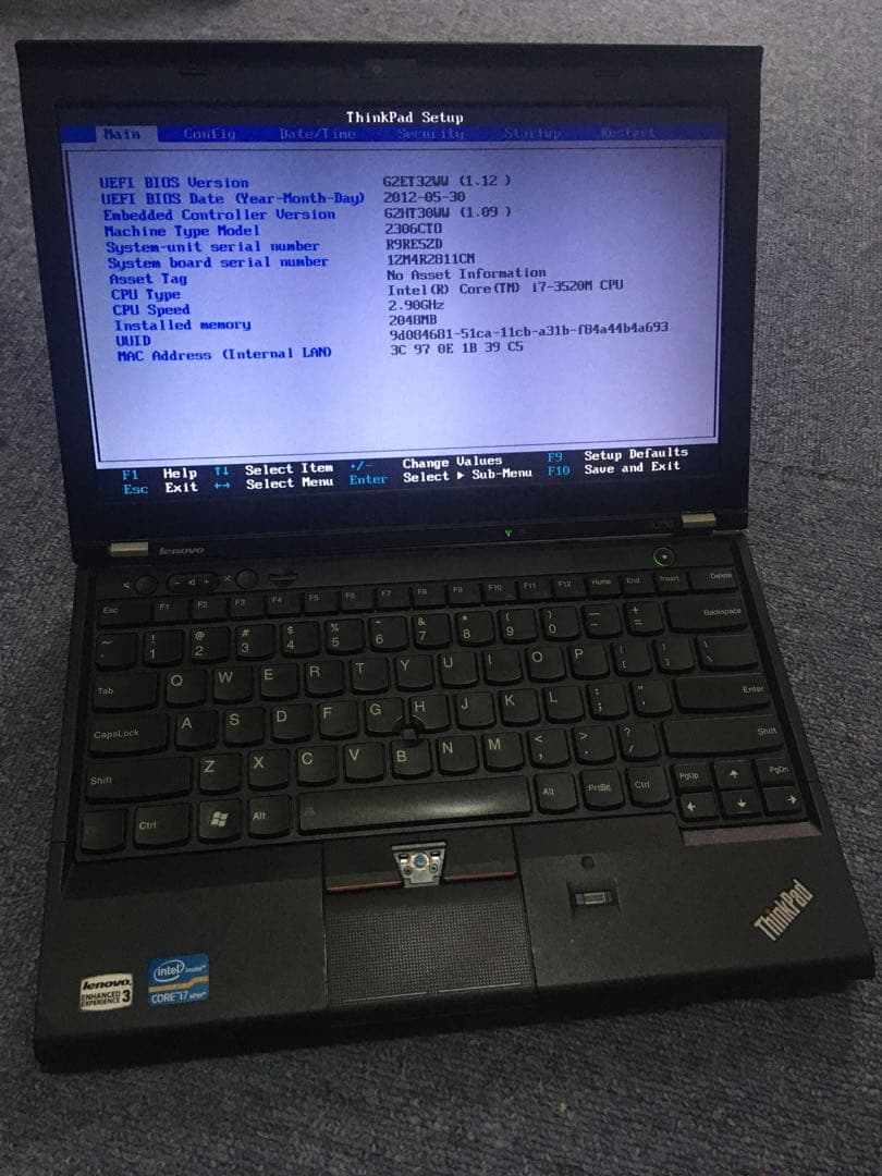 Lenovo ThinkPad X230 i7-3520M US配列