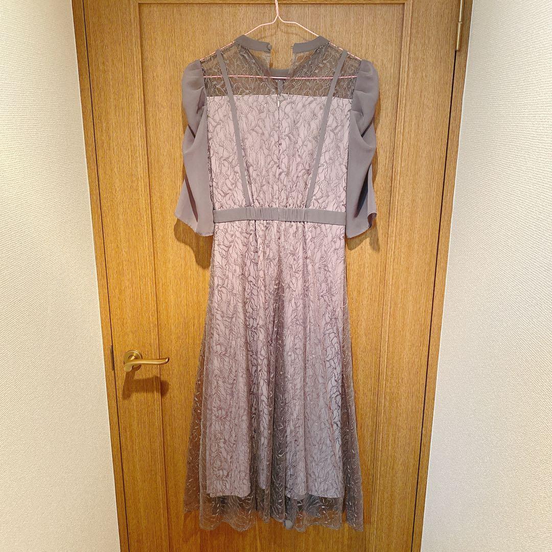 【匿名発送】VANESSA HEART＊パフスリーブミモレ丈ワンピース