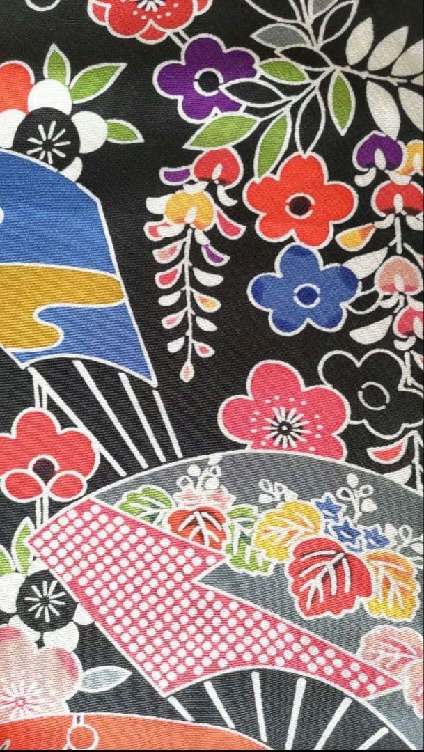 ★紅型振袖/帯/帯揚/帯締/伊達襟/５点セット★おまけ付