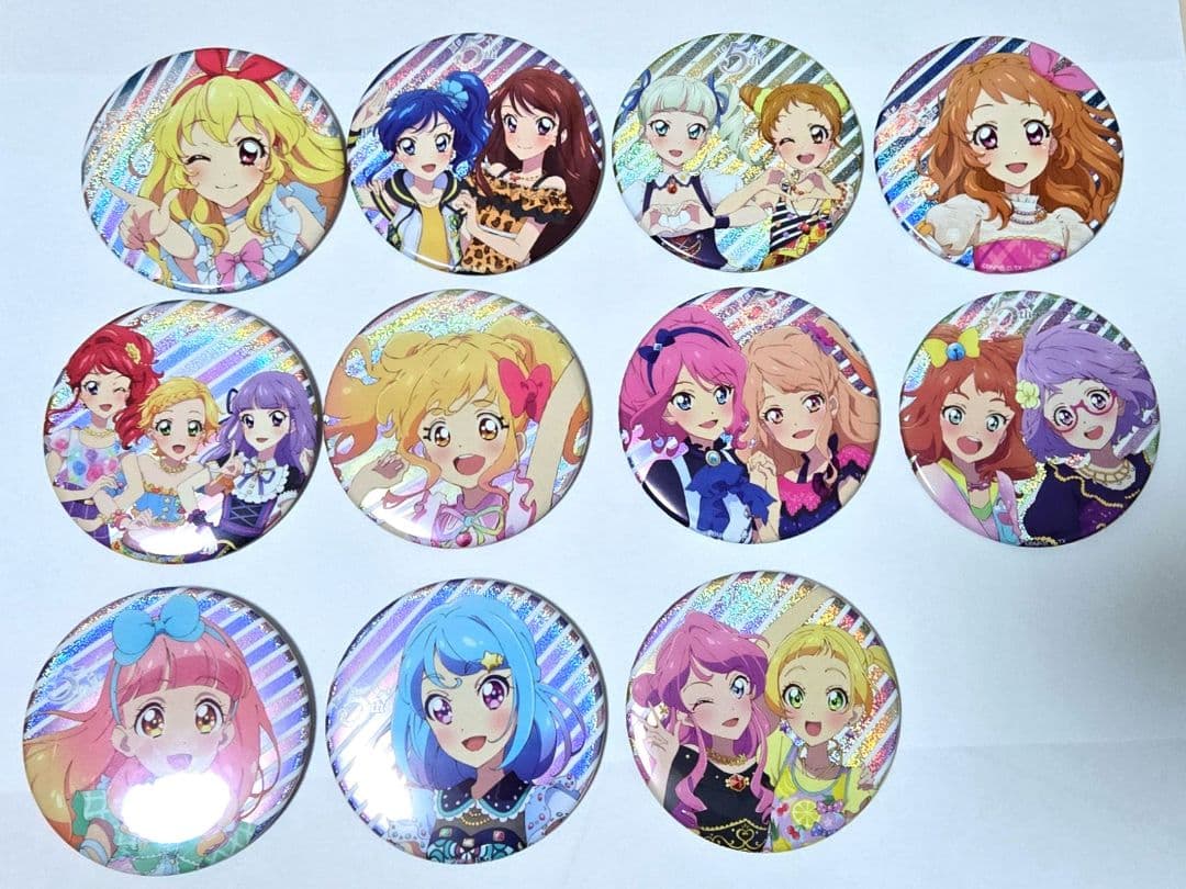 アイカツ 5th フェス　グリッター缶バッジ　全11種コンプリートセット