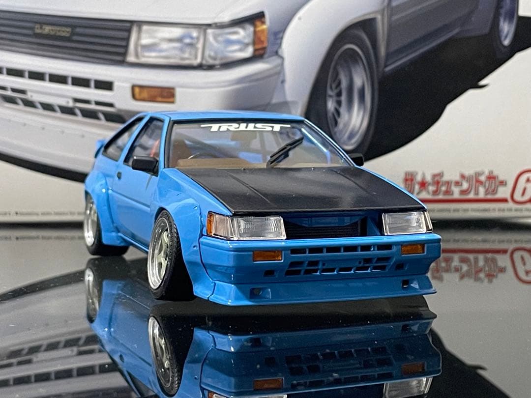 アオシマ　1/24 AE86 レビン　N2 エンジン付き　カスタム